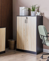 Beliani Storage Unit Zehna Brown/ Black - thumbnail 2