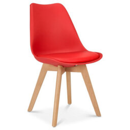 Bravich Rocco Tulip Dining Chair - Red - Set Of 4 - thumbnail 6
