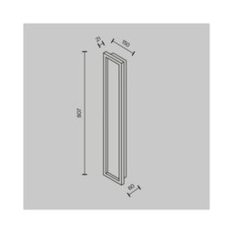 Luminosa Lighting Luminosa Orign Modern 80Cm Integrated Led Wall Lamp Black 3000K 1000Lm - thumbnail 5