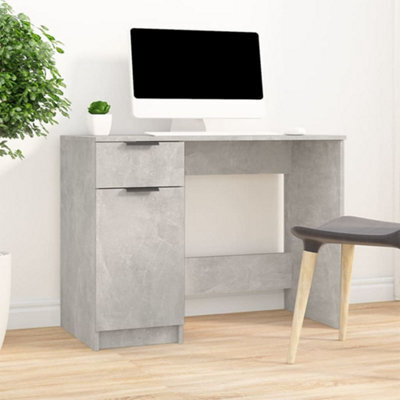 Vidaxl Desk Concrete Grey 100X50X75 Cm Engineered Wood Desks - image 1