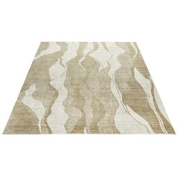 Ivory Abstract Wool Luxurious Modern Easy To Clean Abstract Dining Room Bedroom And Living Room Rug -170Cm X 240Cm - thumbnail 5