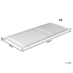 Beliani Slatted Bed Base Vouziers 180 X 200 Cm (Eu Super King) - thumbnail 3