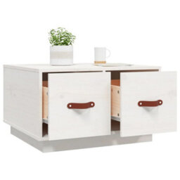 Walplus Coffee Table White 60X53X35 Cm Solid Wood Pine - thumbnail 5