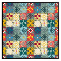 "Andrew Lee Tribal Art Boho (Picutre Frame) / 12X12"" / Brown" - thumbnail 1