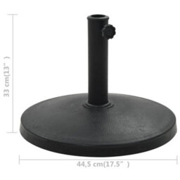 Walplus Parasol Base Round Polyresin 10 Kg Black - thumbnail 6