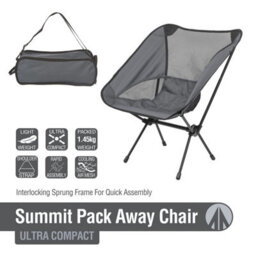 Ultra Light Pack Away Outdoor Chair With Carry Bag (Gray) - thumbnail 2