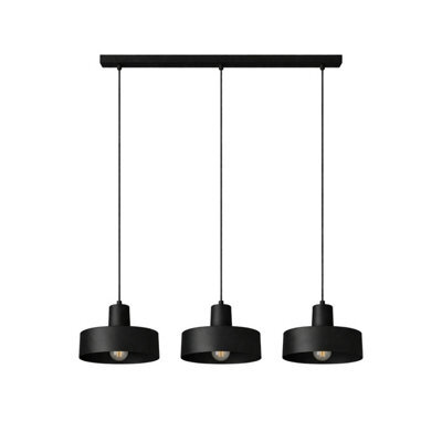 Luminosa Lighting Luminosa Velyo Bar Pendant Ceiling Light Black 3X E27 - image 1