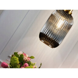 Luminosa Lighting Luminosa Norma Globe Pendant Ceiling Light Black, Brass Glass, E27 - Uk Stock - thumbnail 4