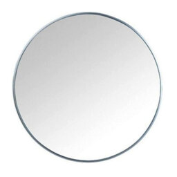 Deenz Large Round Silver Wall Mounted Mirror Aluminium Frame Bathroom Living Room 60Cm - thumbnail 2