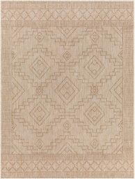 Livabliss Tuareg-Global Beige Ivory Graphic In- & Outdoor Jute-Look Rug 160 X 213 Cm Easy Care, Non Shedding - thumbnail 1
