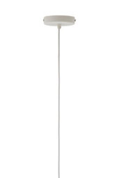 Orsina Medium White Dome Pendant Light, Geometric White Steel Ceiling Light With Clean Finish, Hanging Pendant Lamp - thumbnail 2