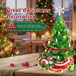 CLEFFNS Building Block Advent Calendar, 24 Days Christmas Tree Model Kit 24 Days Festive Countdown Xmas Toy Gift Box For Diy Desk Decor - thumbnail 6
