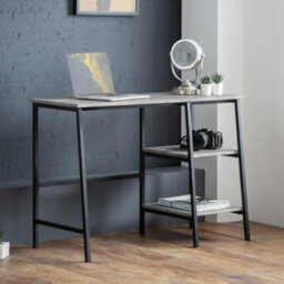 Oakham Signature Harstad Desk In Concrete And Black - thumbnail 3