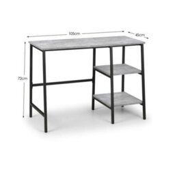 Oakham Signature Harstad Desk In Concrete And Black - thumbnail 7