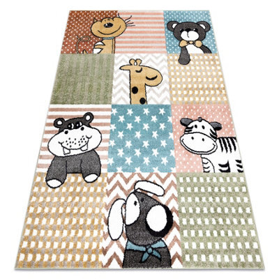 RugsX Carpet Fun Pets For Children, Animals Colorful Multi 120X170 Cm - image 1