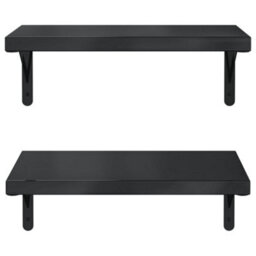 Berkfield Wall Shelves 2 Pcs 50X30 Cm Black Stainless Steel - thumbnail 5