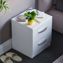 Lassic Vida Designs Hulio White 2 Drawer Bedside Cabinet (H)470mm (W)400mm (D)360mm - thumbnail 6
