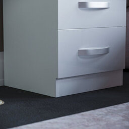 Lassic Vida Designs Hulio White 2 Drawer Bedside Cabinet (H)470mm (W)400mm (D)360mm - thumbnail 5