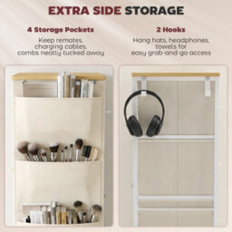 Homcom Fabric Chest Of Drawers, 8 Drawer Dresser For Bedroom, Beige - thumbnail 5