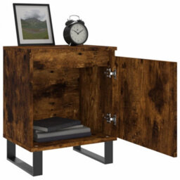 Berkfield Bedside Cabinets 2 Pcs Smoked Oak 40X30X50 Cm Engineered Wood - thumbnail 4