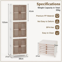 6 Cube Storage Bins Shoes Boxes - thumbnail 2