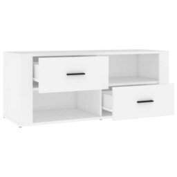 Berkfield Tv Cabinet White 100X35X40 Cm Engineered Wood - thumbnail 7