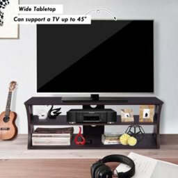 "Costway 3-Tier Tv Stand Media Console Table Modern Storage Cabinet For Tvs Up To 45""" - thumbnail 3