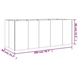 Walplus Garden Raised Bed 200X80X80 Cm Corten Steel - thumbnail 8