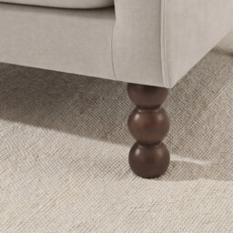Furniturebox Uk Monroe Beige Chenille Fabric Armchair - thumbnail 6