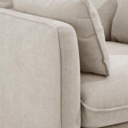 Furniturebox Uk Monroe Beige Chenille Fabric Armchair - thumbnail 5