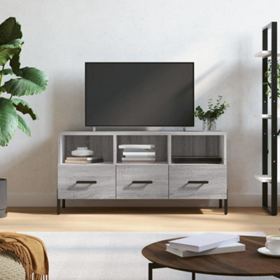 Walplus Tv Cabinet Grey Sonoma 102X36X50 Cm Engineered Wood - image 1