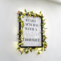 Globrite Rose Flower Leaf Garland - 2M Artificial Vine Fairy Lights- 20 Led Battery String Lights - thumbnail 1