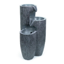 Valuelights Solar Powered Log Water Feature Outdoor Fountain - thumbnail 1