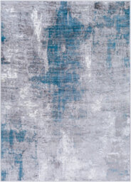 Livabliss Wanderlust-Abstract Blue Grey Cream Modern Marble Living Dining Bedroom Rug 120 X 170 Cm Easy Care, Non Shedding - thumbnail 1