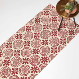 Homescapes Cassia Red Handwoven Cotton Geometric Hallway Runner Rug 66 X 200 Cm - thumbnail 1