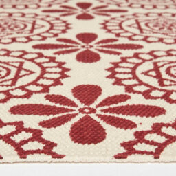 Homescapes Cassia Red Handwoven Cotton Geometric Hallway Runner Rug 66 X 200 Cm - thumbnail 4