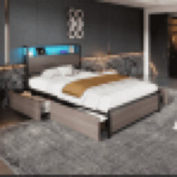 Matteo Modern Grey 3Ft Single Metal Bed Frame With Led, 4 Under-Bed Storage Drawers & Integrated Usb Charging Ports (90X190Cm) - thumbnail 6
