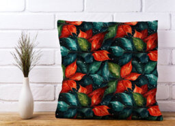 Warren Reed Designer Christmas Watercolour Holly Leaf Cushions 60Cm X 60Cm - thumbnail 2