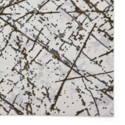 Gold Silver Abstract Marble Metallic Rug, 11mm Thick Stain-Resistant Rug, Modern Rug For Dining Room-160Cm X 230Cm - thumbnail 6
