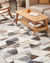 Beliani Rug Argavand Beige 160 X 230 Cm Wool Kilim - thumbnail 2
