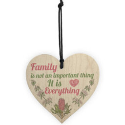 Red Ocean Family It Is Everthing Wooden Hanging Heart Family Sister Nan Mum Plaque Love Gift House Sign - thumbnail 5