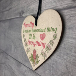 Red Ocean Family It Is Everthing Wooden Hanging Heart Family Sister Nan Mum Plaque Love Gift House Sign - thumbnail 7