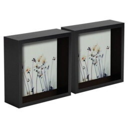 "Nicola Spring 6 X 6"" Deep Photo Frames - Black - 3D Deep Box Picture Frame Portrait Display Case (16 X 16Cm) - Set Of 5" - thumbnail 1