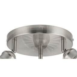Cosylyte Milan Bathroom 3 Light Modern Ribbed Glass Spotlight - Brushed Nickel - thumbnail 6