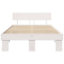 Berkfield Modern With Headboard White 120 X 190 Cm Solid Pine Wood - thumbnail 5