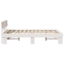 Berkfield Modern With Headboard White 120 X 190 Cm Solid Pine Wood - thumbnail 6