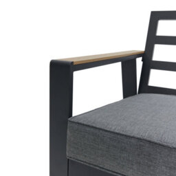 Home Detail Como Grey Aluminium Garden Conversation Set With Grey Cushions - thumbnail 4
