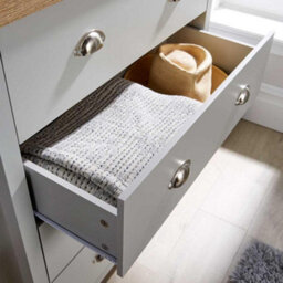 Home Source Avon 4 Drawer 36mm Thick Top Bedroom Storage Chest Grey - thumbnail 5