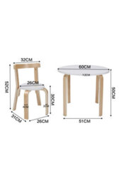 Living And Home Kids Table And 2 Chairs Set,kids Activity Table For Drawing Dining Playing - thumbnail 6