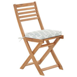 Beliani Bistro Set With Cushions Folding Fiji Acacia Wood Mint Green - thumbnail 4
